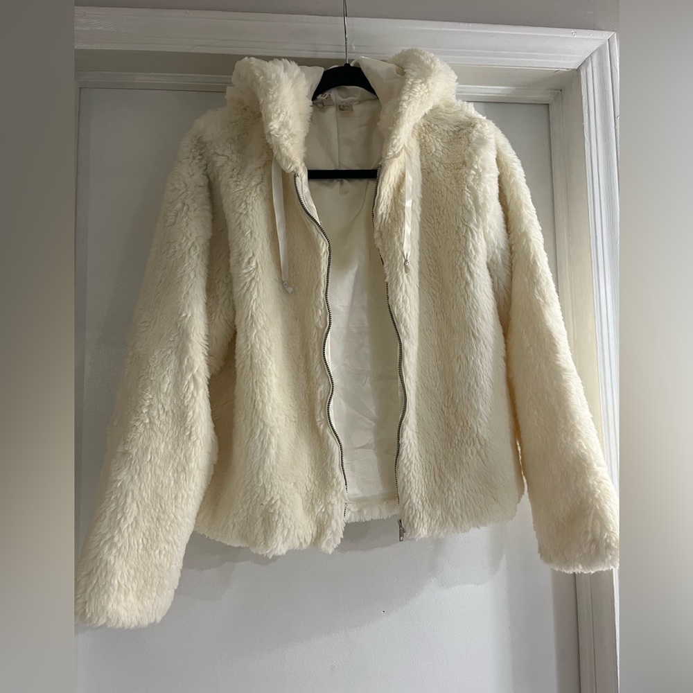 Faux fur bear coat.